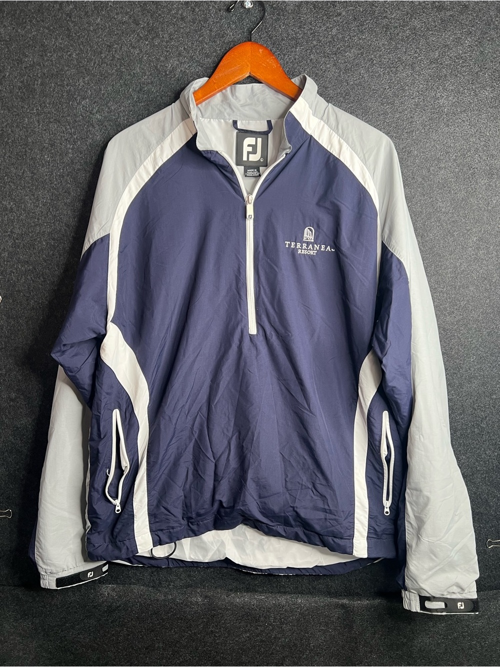 FootJoy Windbreaker Half-Zip Jacket Mens L Terranea Resort Golf Activewear